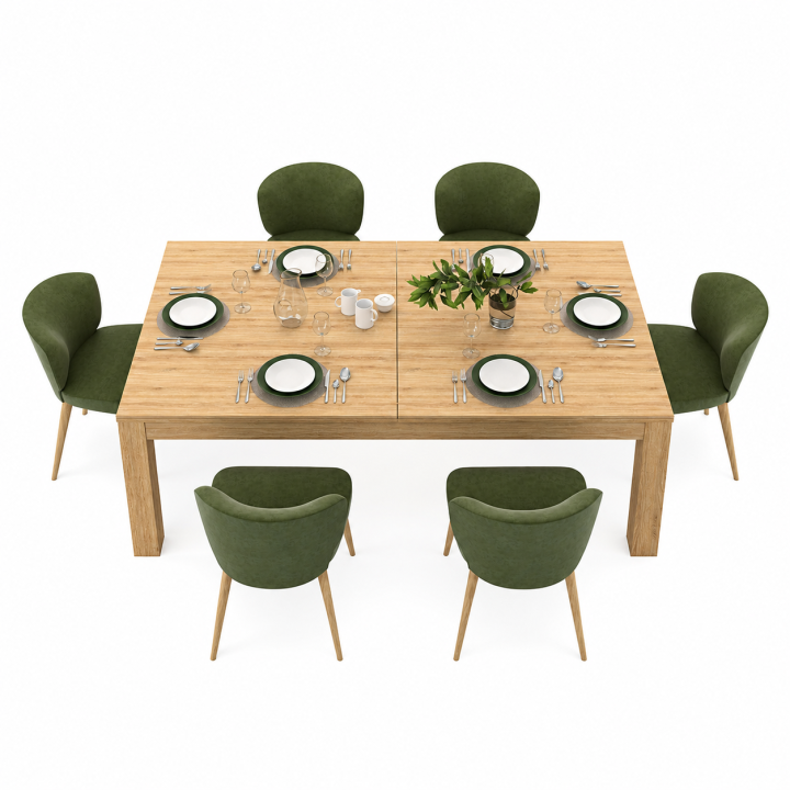 Option plateau table Chêne Dolmen 7'