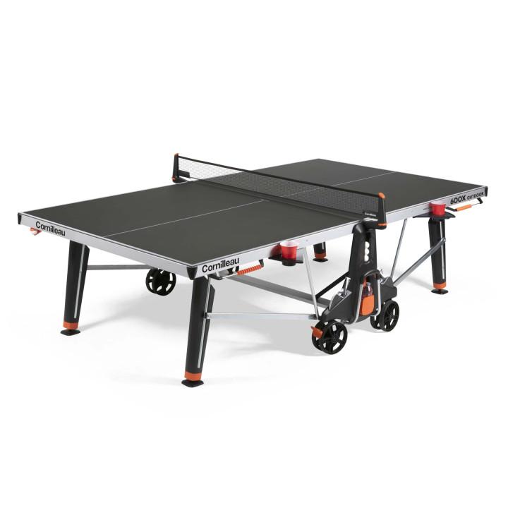 Table Tennis de table 600X Outdoor Noir