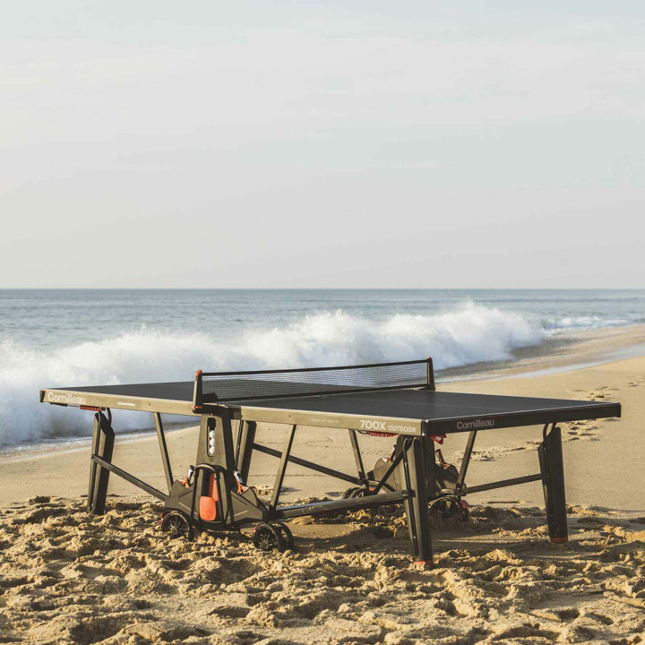 Table Tennis de table 700X Outdoor Noir