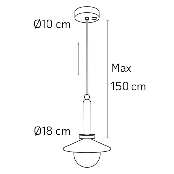 Suspension Aurore Chêne clair