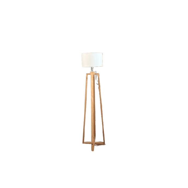 Luminaire sur pied en bois