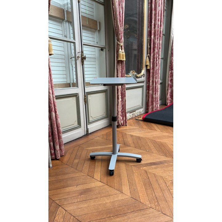 Table polyvalente rectangulaire en métal avec roulettes