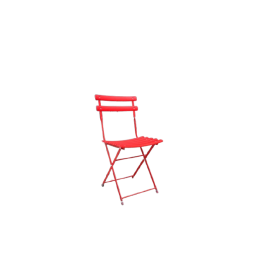 Chaise d'extérieur en métal rouge