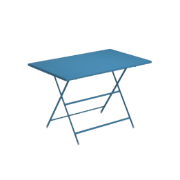 Table d'extérieur rectangulaire rabattable en métal