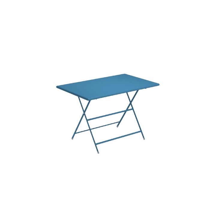 Table d'extérieur rectangulaire rabattable en métal