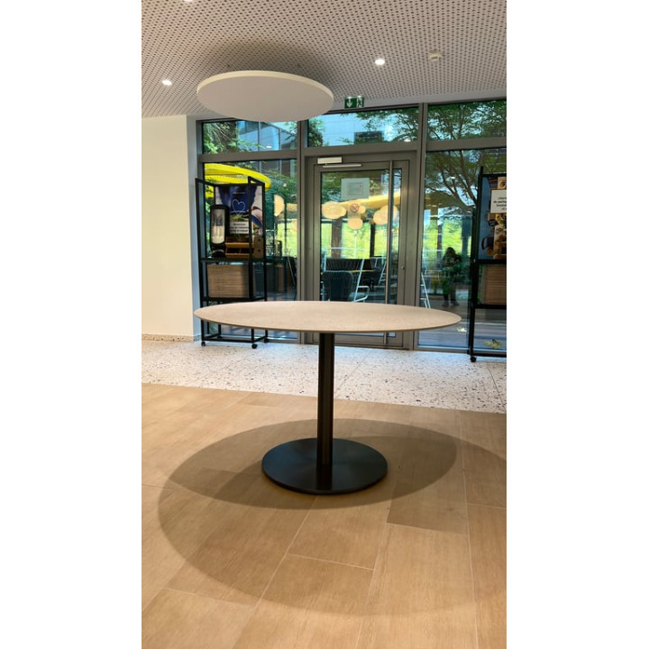 Table de cafétéria ronde en métal 4 personnes - Pedrali