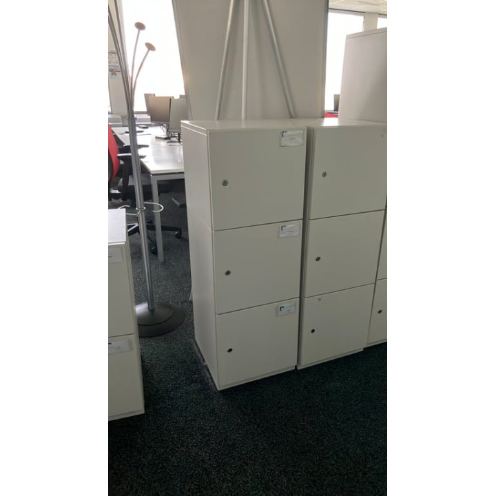 Casier de rangement 4 compartiments en mélanine blanc