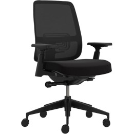 Fauteuil de bureau Haworth Lively assise noire