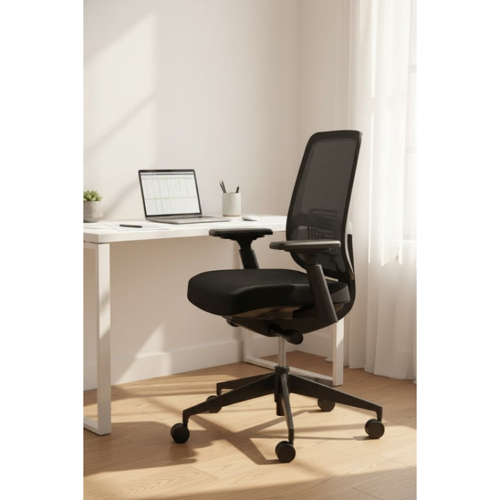 Fauteuil de bureau Haworth Lively assise noire