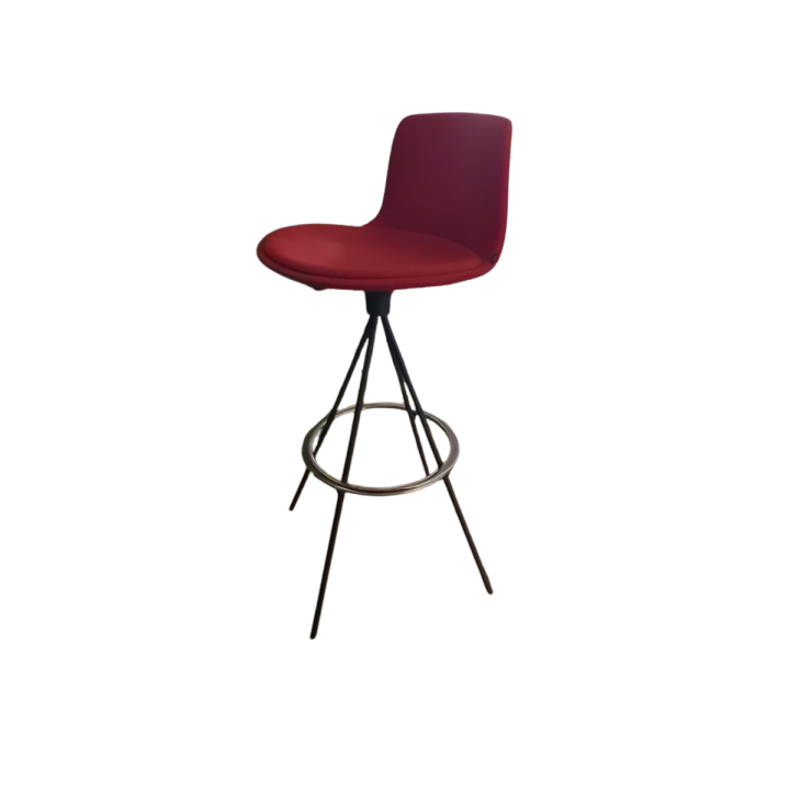 Tabouret haut rouge
