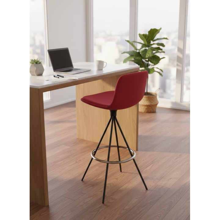 Tabouret haut rouge