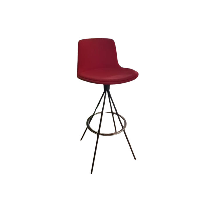 Tabouret haut rouge