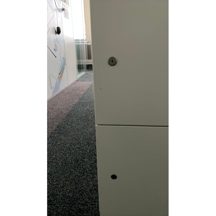 Bloc de 2 - Casier de rangement 2 compartiments à portes battantes