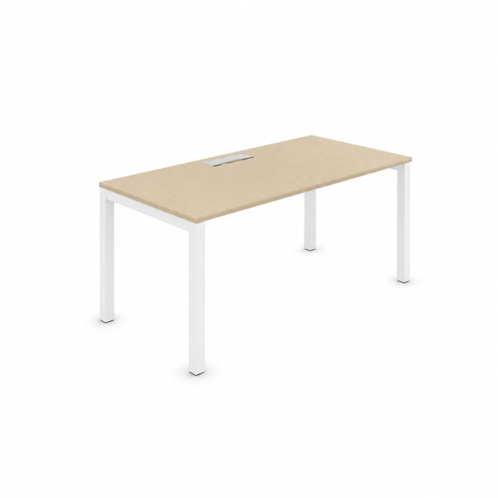 Bureau droit 140x80 - Bois et métal
