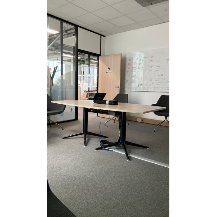 Table tonneau de réunion 200x100