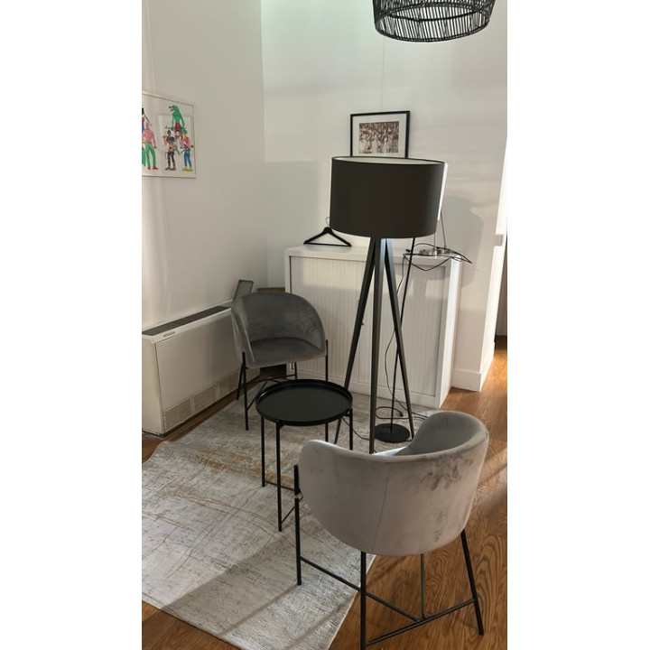 Table basse ronde 44x44 Métal noir