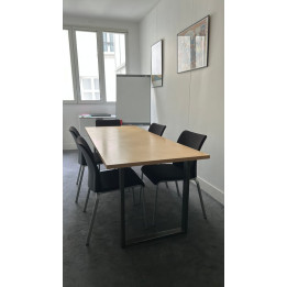 Table de réunion 204x83 - pieds métal