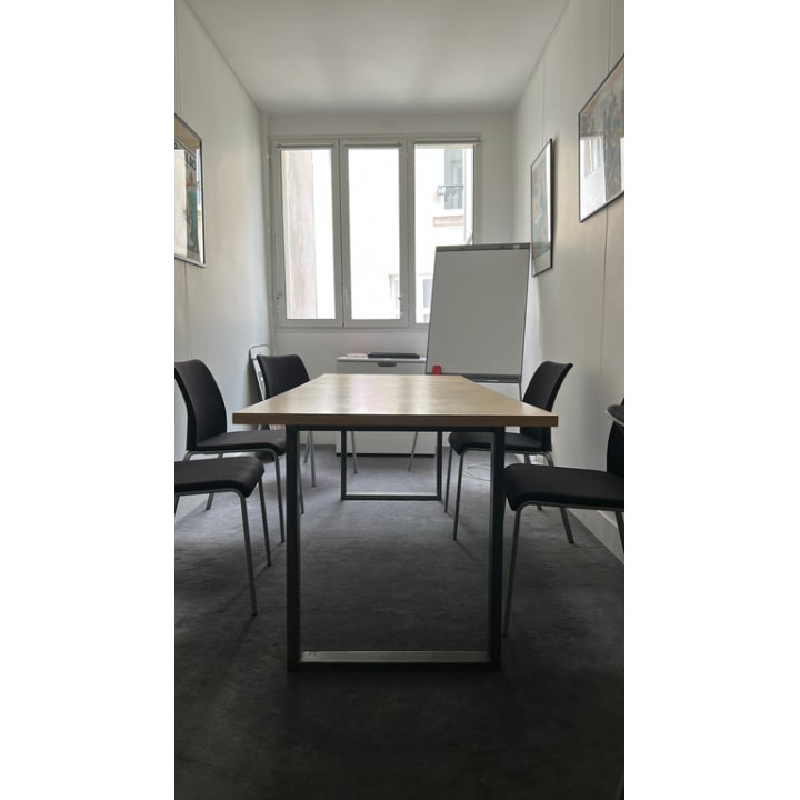 Table de réunion 204x83 - pieds métal