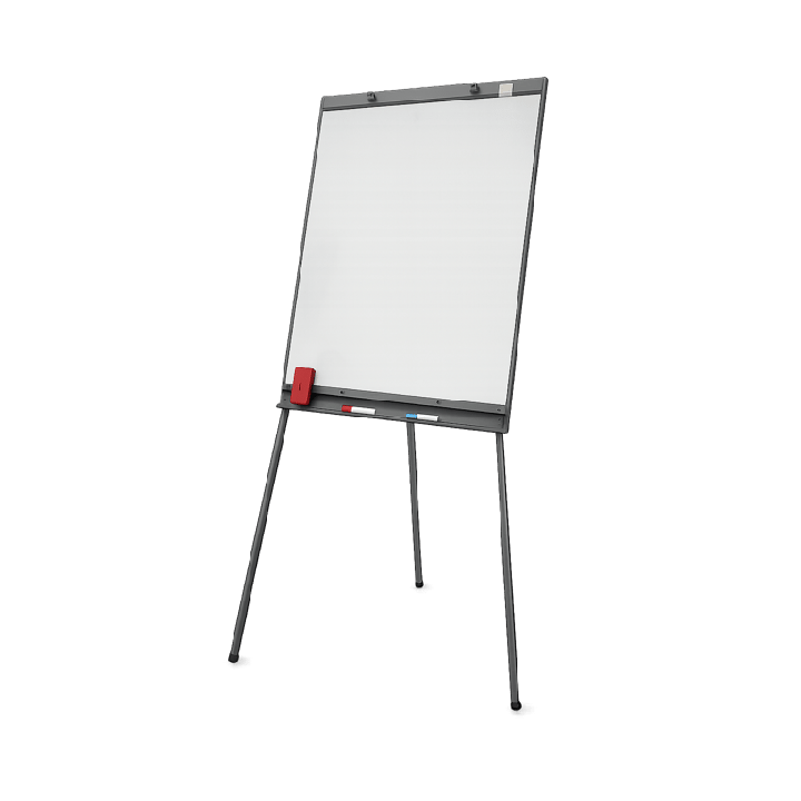 Tableau blanc sur trépied