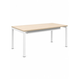 Bureau droit 160x80 - Mélaminé Chêne clair