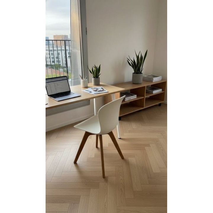 Chaise de cafétéria BoConcept Adelaide Blanc/Chêne