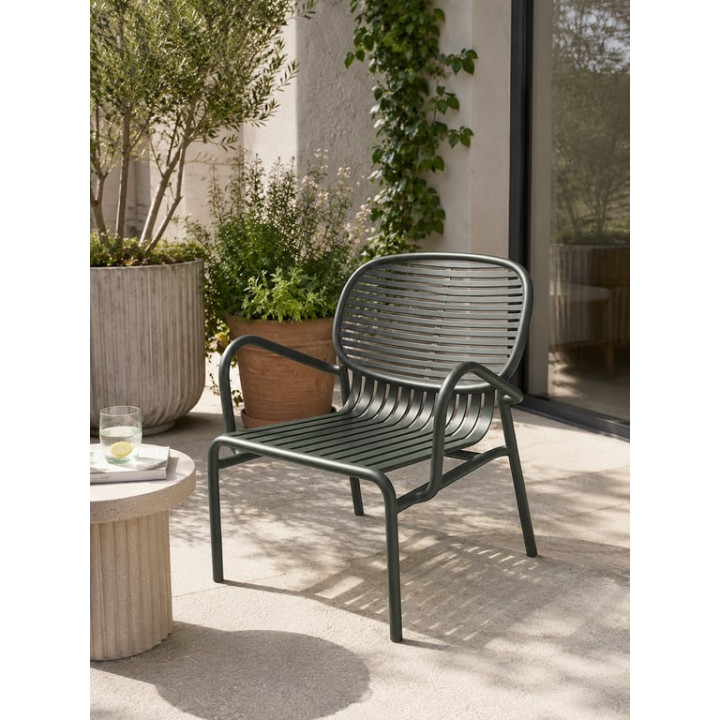 Petite Friture - Chaise d'extérieur en métal verte