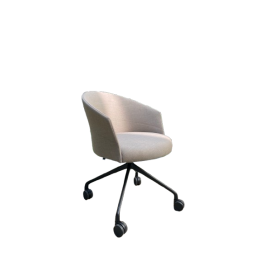 Chaise de réunion Viccarbe avec accoudoirs et roulettes