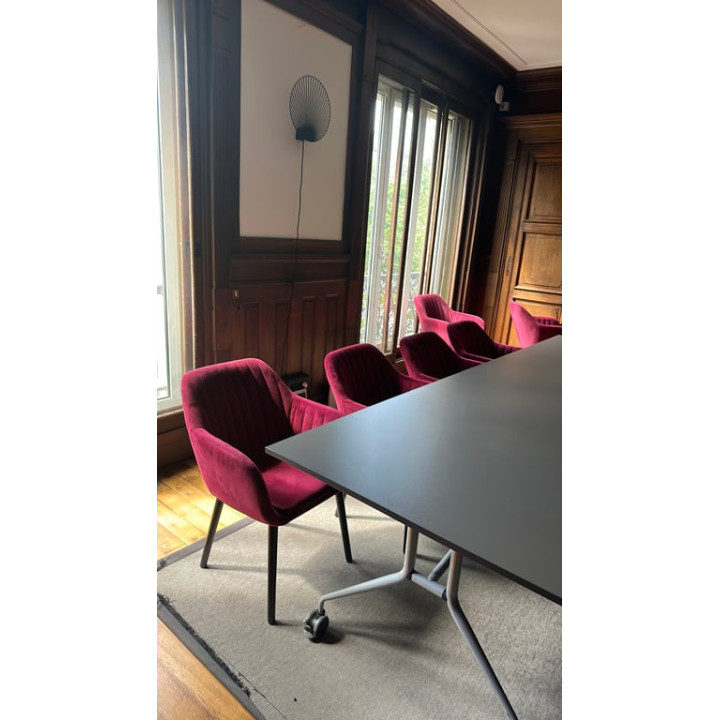 Chaise de réunion Alinéa Coque Rouge