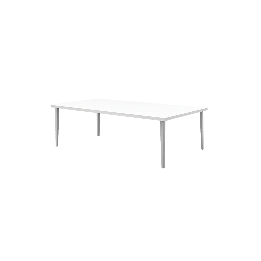 Bureau droit blanc pied gris 160-80