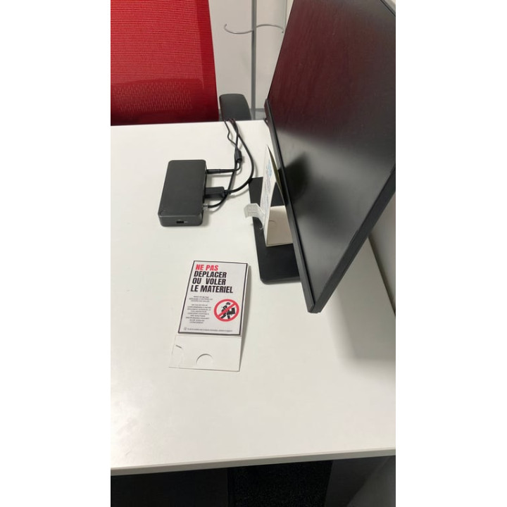 Bureau droit blanc pied gris 160-80