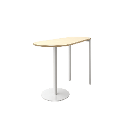 Demi lune - Table haute en bois avec pieds en métal