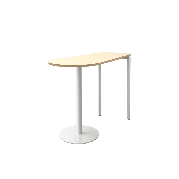 Demi lune - Table haute en bois avec pieds en métal