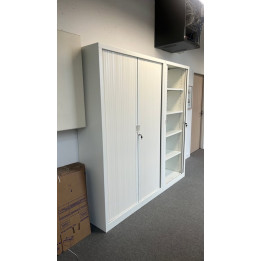 Armoire Haute avec Portes Coulissantes et Fermeture à Clé