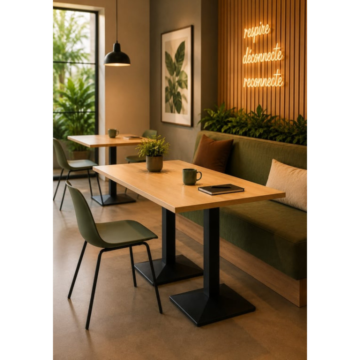 Table de cafétéria rectangulaire