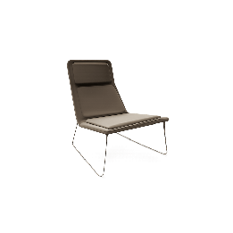 Fauteuil design métal blanc et tissu Pavlova