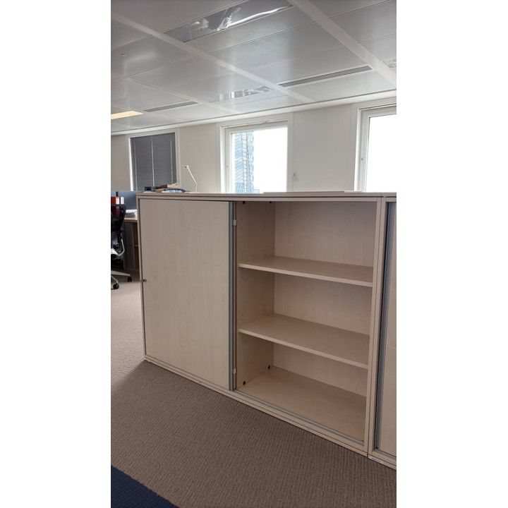Armoire basse avec portes coulissantes