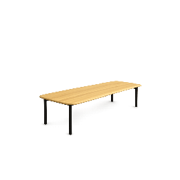 Table basse rectangulaire 135x50 en bois et métal