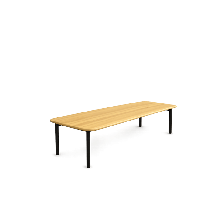 Table basse rectangulaire 135x50 en bois et métal
