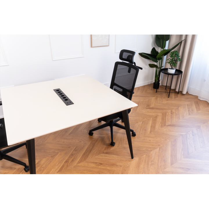 Bench 2 places Orex - 120 x 120 - Plateau blanc