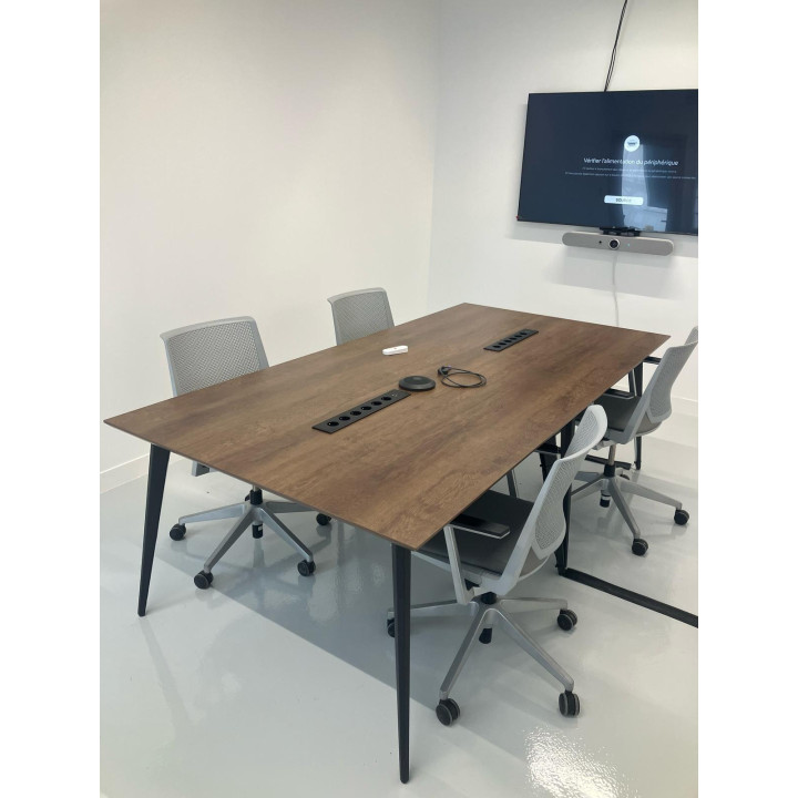 Bench 2 places Orex  - 120 x 120 - Plateau Bois Foncé