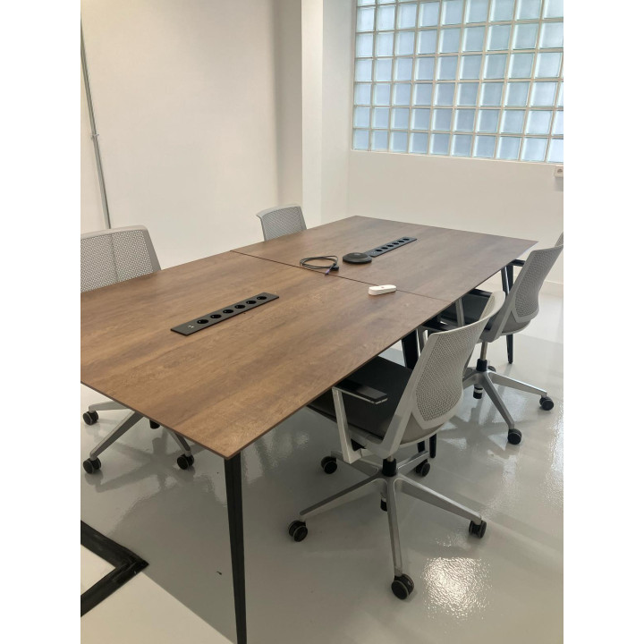 Bench 2 places Orex  - 120 x 120 - Plateau Bois Foncé