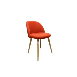Chaise Tissu Rouge Pieds Bois