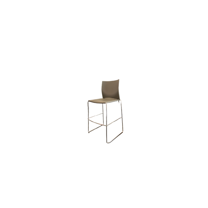 Chaise Haute Grise sans accoudoir plastique avec piètement métal