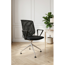 Fauteuil de bureau avec rotation assise et dossier en résille