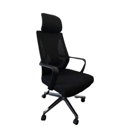 Fauteuil de bureau avec têtière et roulettes