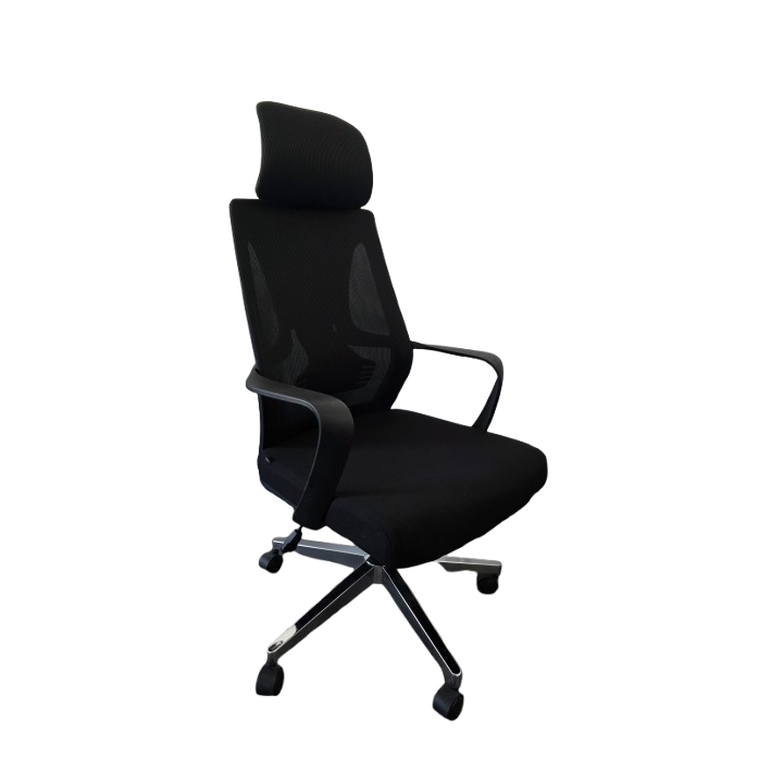 Fauteuil de bureau avec têtière et roulettes