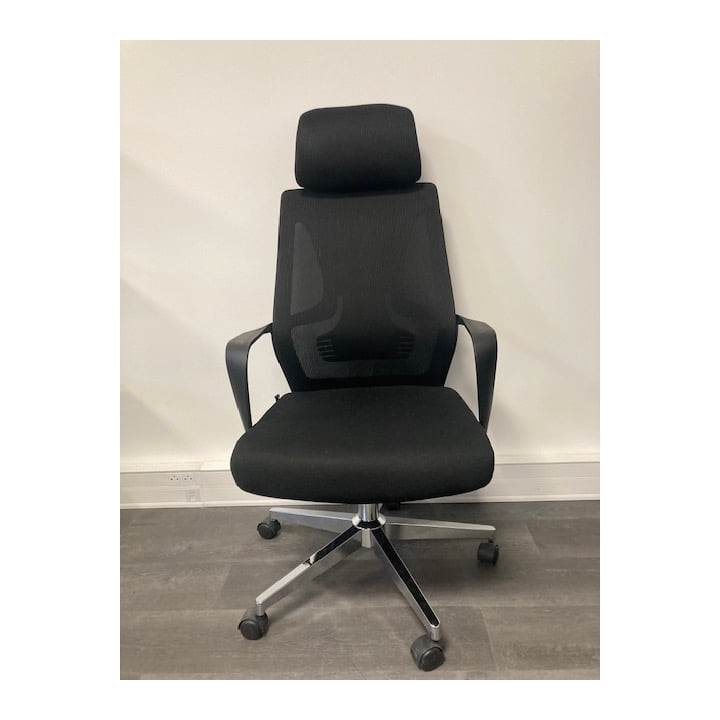 Fauteuil de bureau avec têtière et roulettes