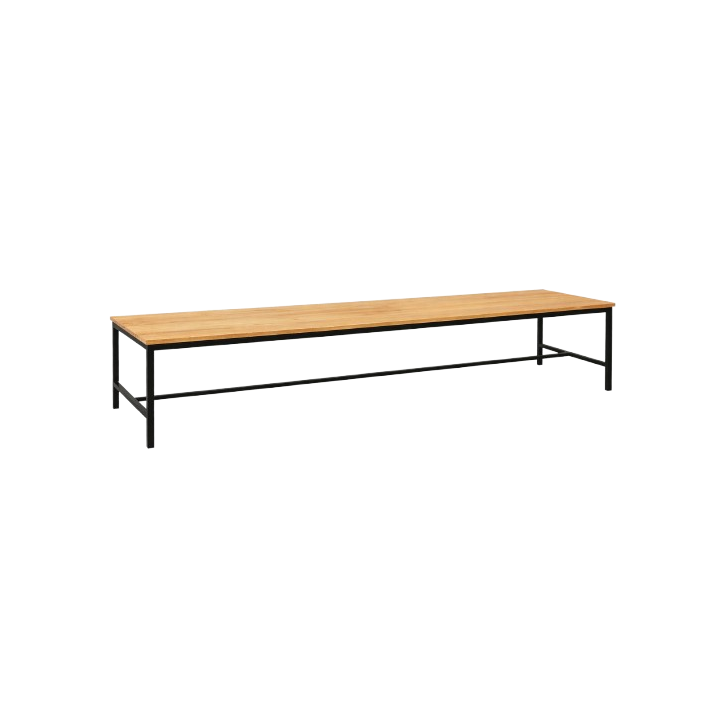 Table en bois de cafétéria rectangulaire