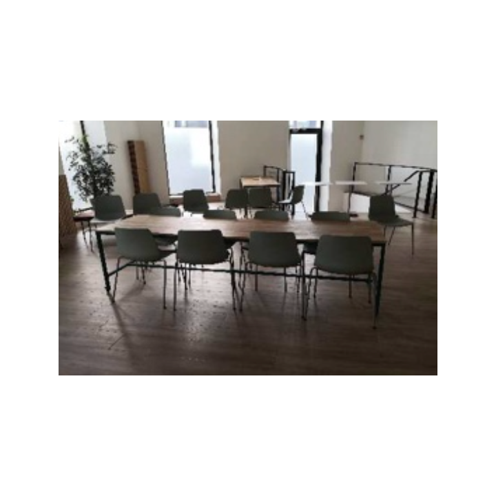 Table en bois de cafétéria rectangulaire
