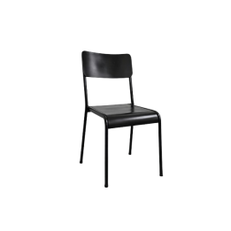 Chaise de réunion en métal noire